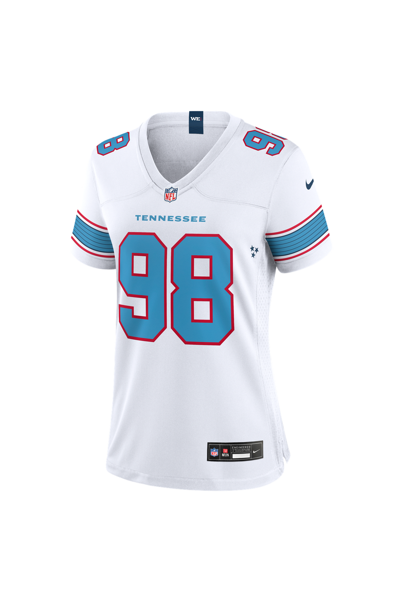 Women's Nike Jeffery Simmons White Tennessee Titans Game Jersey, Alternate, color, White