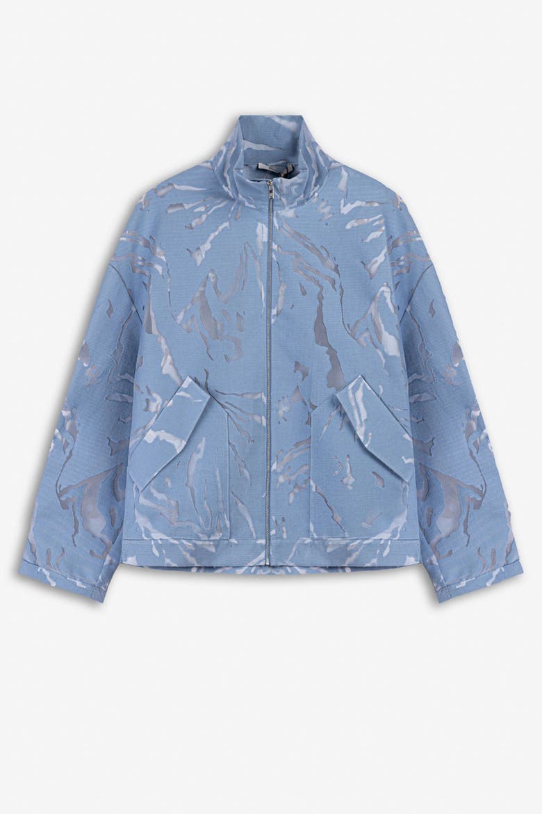 Cotton Blend Jacket, Alternate, color, Blue