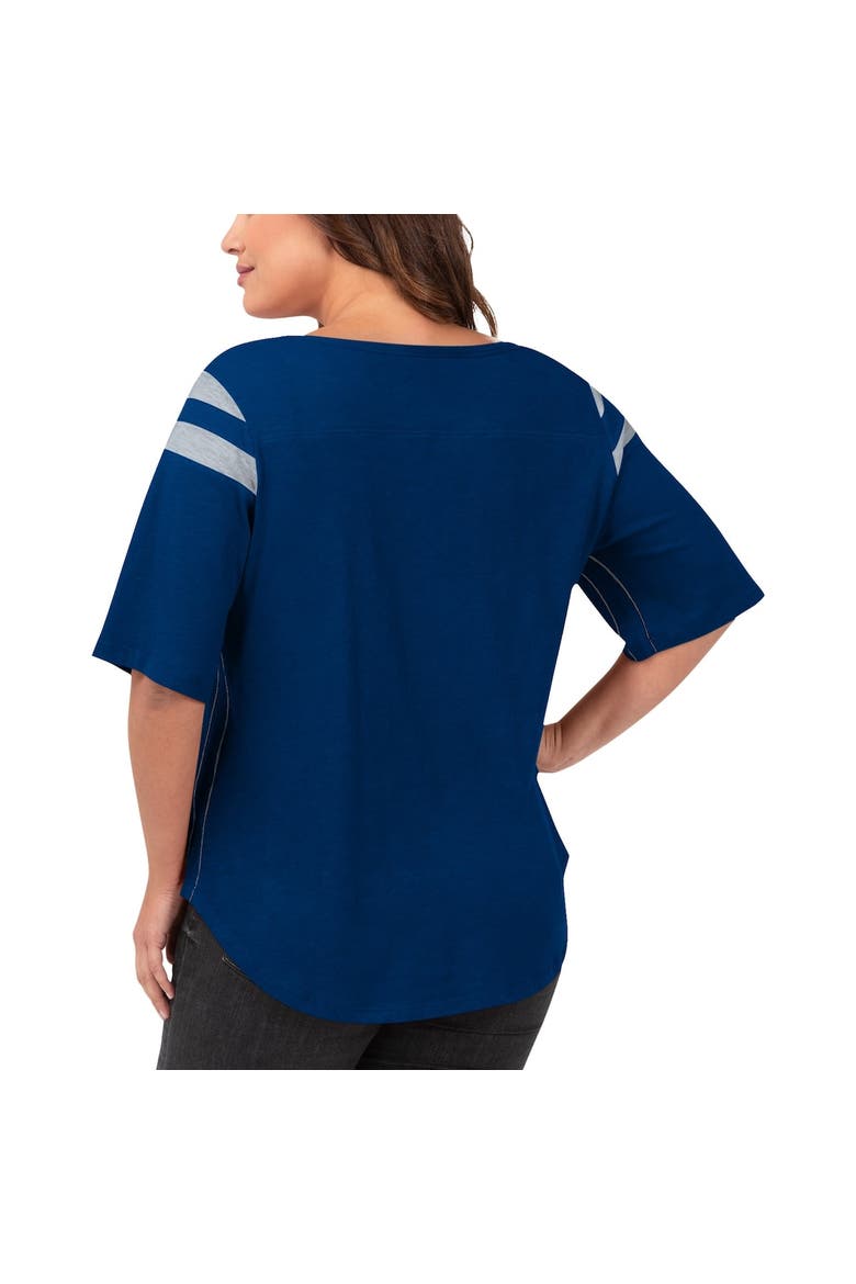 Women's G-III 4Her by Carl Banks Royal Indianapolis Colts Plus Size Linebacker T-Shirt, Alternate, color, Royal