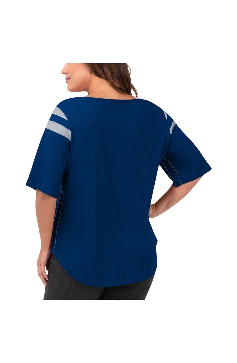 G-III 4HER BY CARL BANKS Women's G-III 4Her by Carl Banks Royal Indianapolis Colts Plus Size Linebacker T-Shirt, Alternate, color, Royal
