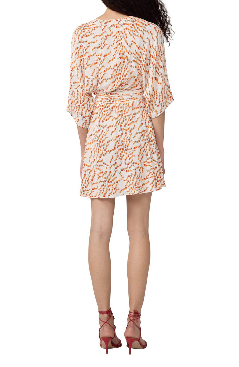 Diane von Furstenberg Bonnie Print Faux Wrap Minidress, Alternate, color, Mirage Ditsy