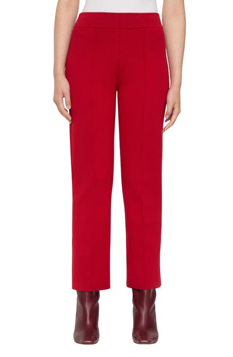 Foley Crepe Knit Flare Ankle Pants