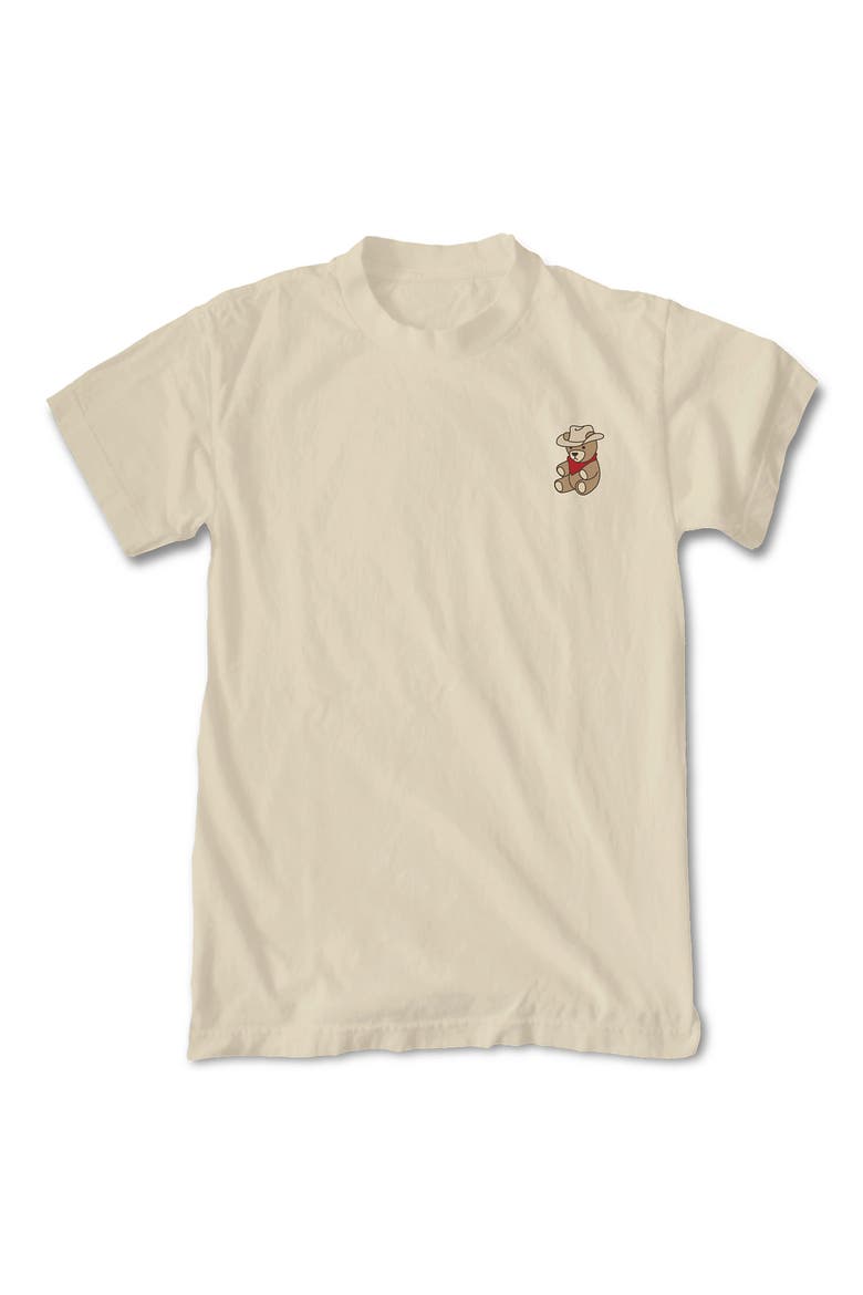 Teddy Cowboy Embroidered Cotton T-Shirt, Alternate, color, CREAM