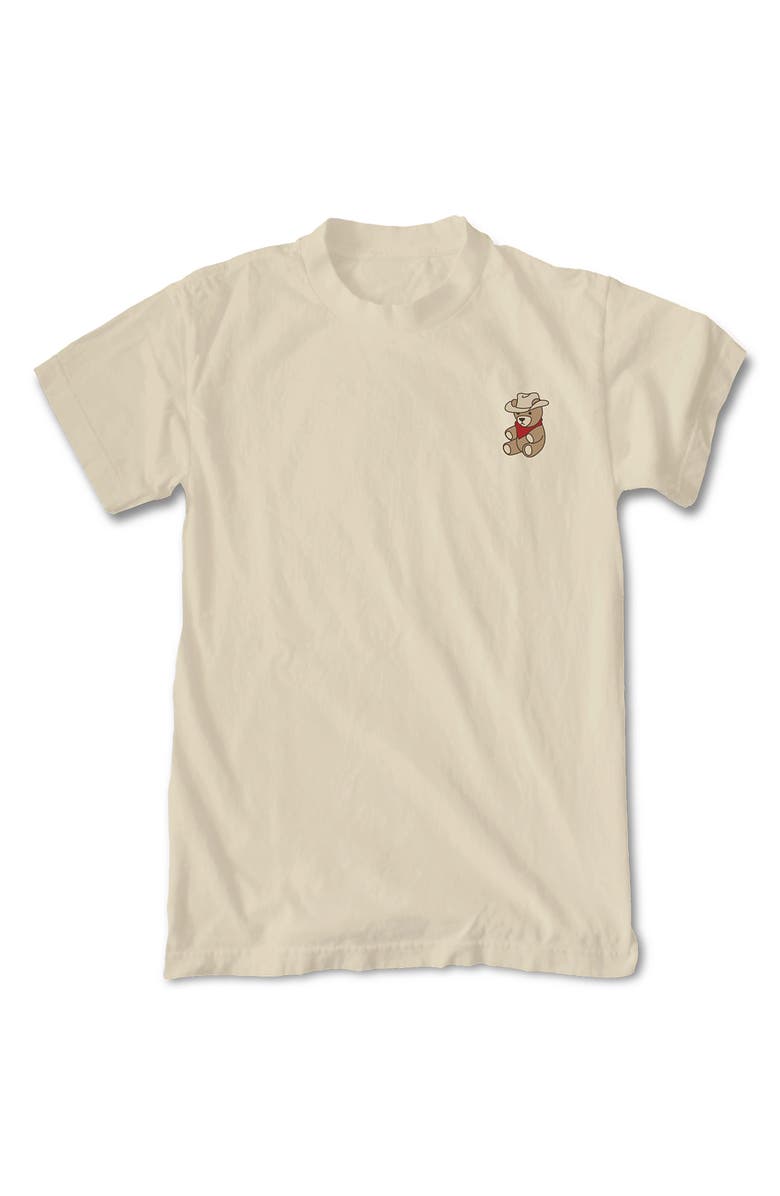 RIOT SOCIETY Teddy Cowboy Embroidered Cotton T-Shirt, Alternate, color, Cream