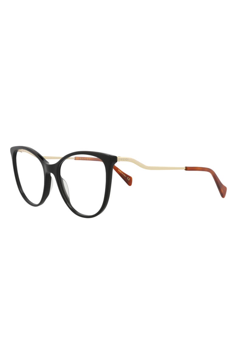 Gucci Fashion 53mm Cat Eye Optical Glasses, Alternate, color, 
