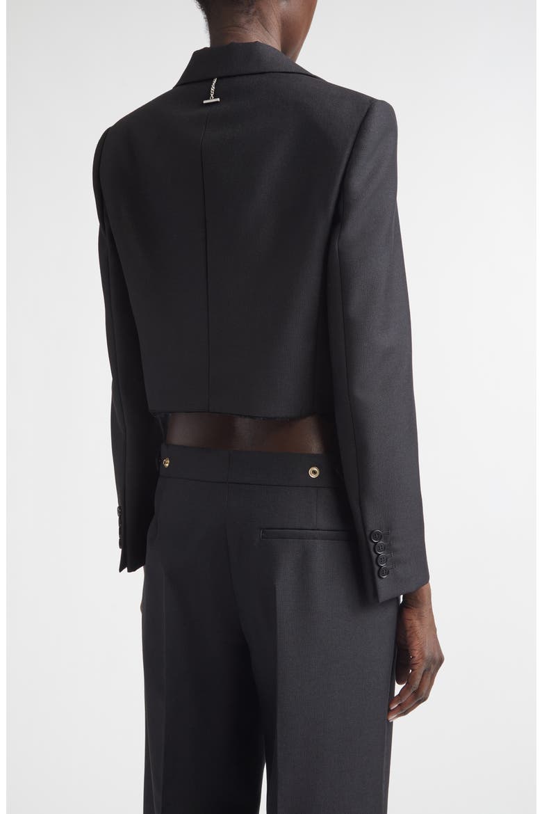 Pagoda Wool & Mohair Crop Jacket, Alternate, color, BLACK