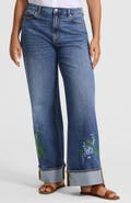 Lands' End High Rise Wide Leg Denim Jeans