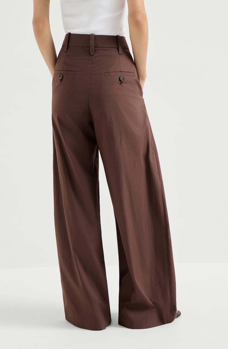 Brunello Cucinelli Wide trousers, Alternate, color, Cocoa