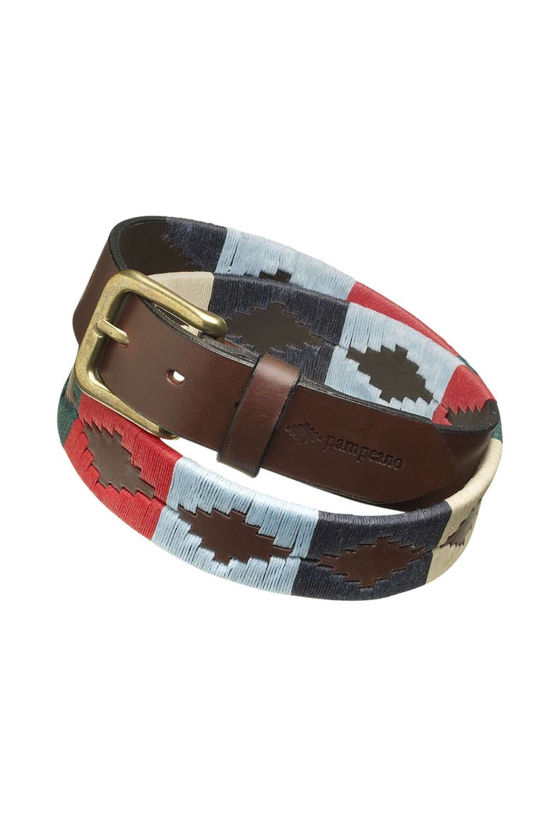 Multi Belt, Alternate, color, Brown/Navy/Red/Blue/Cream