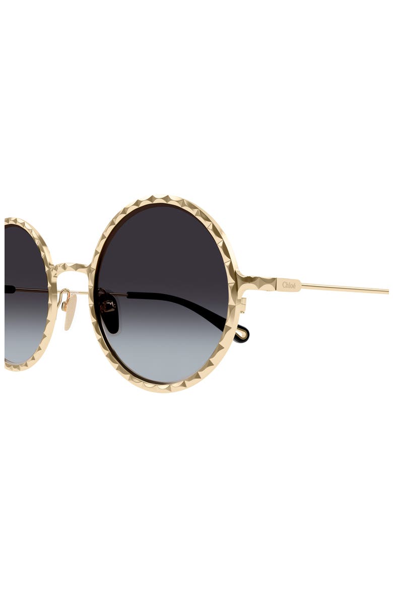 53mm Gradient Round Sunglasses, Alternate, color, GOLD