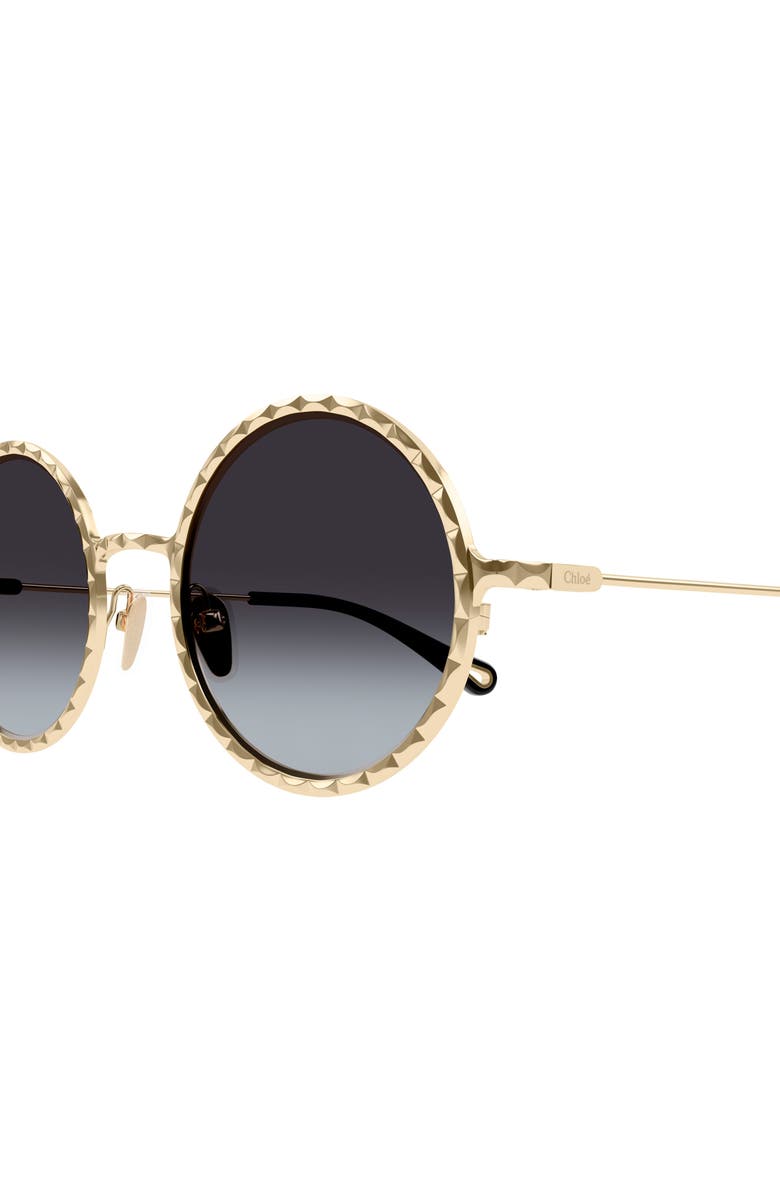 Chloé 53mm Gradient Round Sunglasses, Alternate, color, 