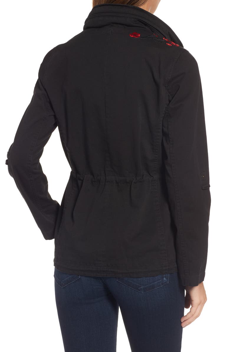Vince Camuto Embroidered Cotton Twill Utility Jacket, Alternate, color, 