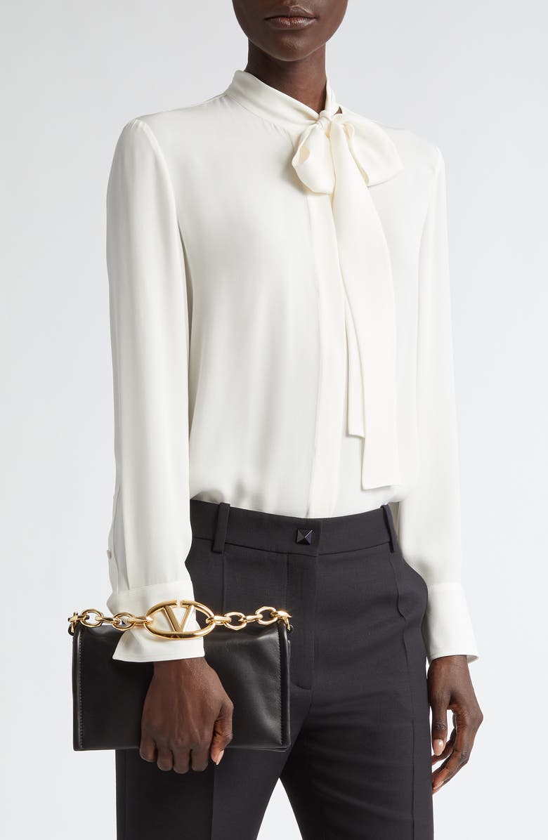 Valentino Garavani VLOGO Chain Lambskin Crossbody Bag, Alternate, color,