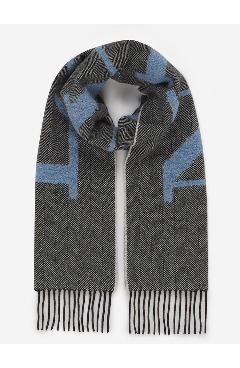 Lanvin Signature Fringed Wool Scarf, Alternate, color,