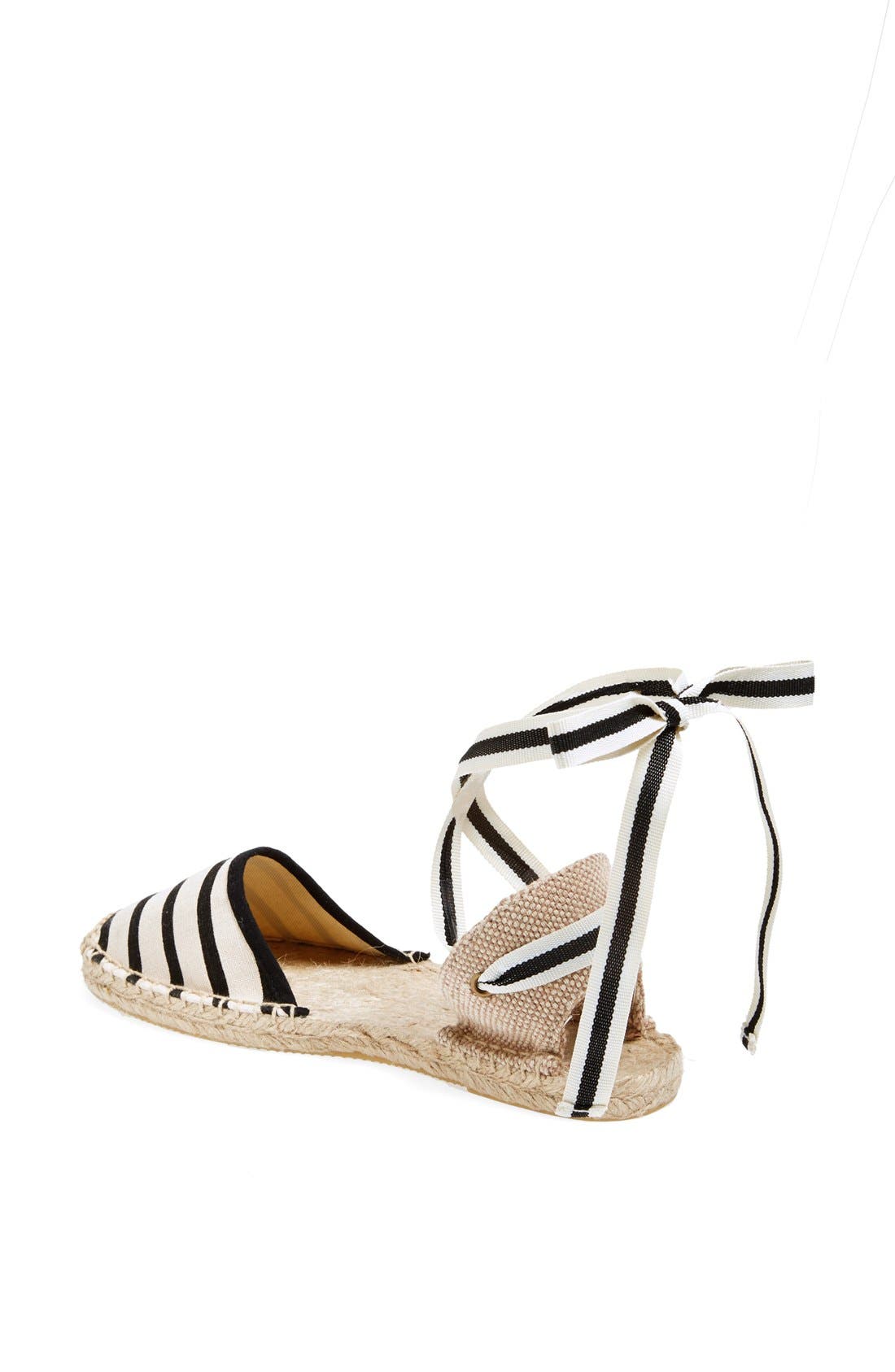 Lace-Up Espadrille Sandal, Alternate, color, NATURAL/ BLACK