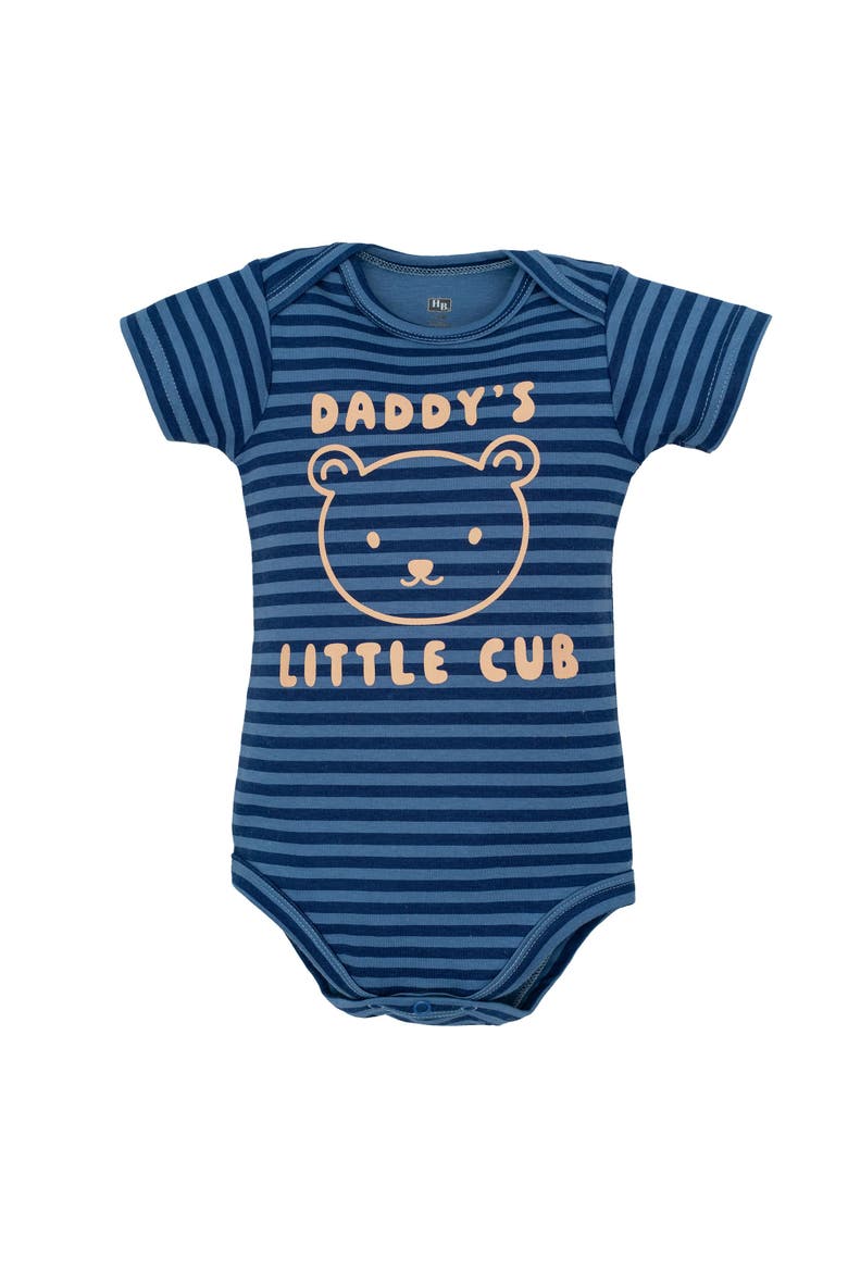 3Pk Pack of Essential Cotton One-Piece Rompers, Alternate, color, Daddys Little Cub