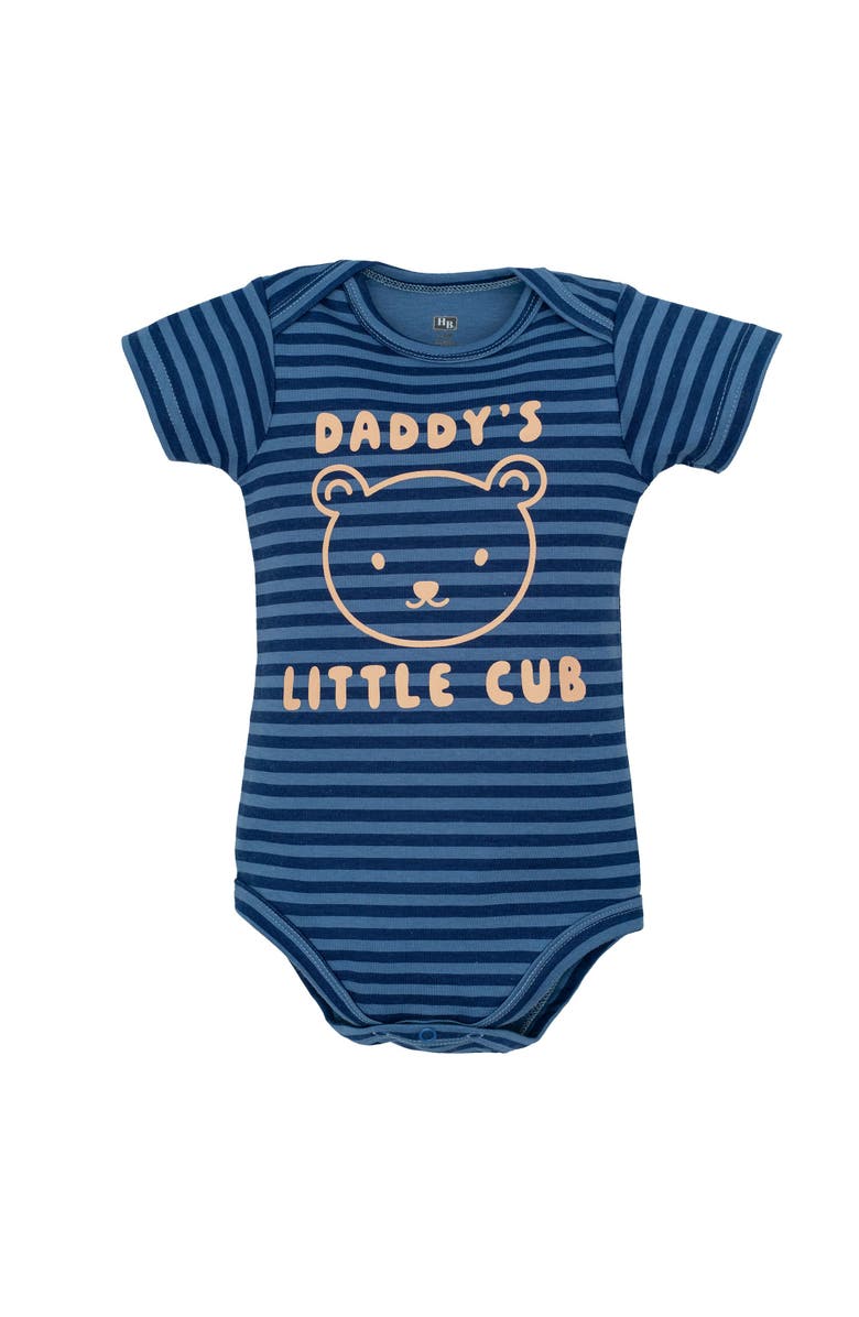 Hudson Baby 3Pk Pack of Essential Cotton One-Piece Rompers, Alternate, color, Daddys Little Cub