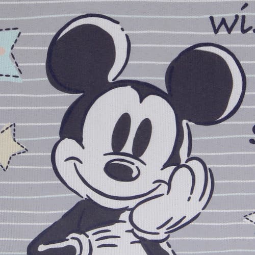 Lambs & Ivy Disney Mickey Mouse Foldable Storage Basket/container/bin In Gray
