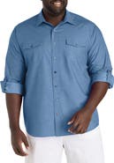 Synrgy by DXL Big & Tall Slub Officer Sport Shirt