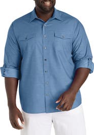 Synrgy by DXL Big & Tall Slub Officer Sport Shirt