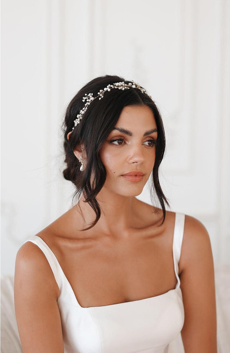 Untamed Petals Elwood Freshwater Pearl Hair Vine, Alternate, color,