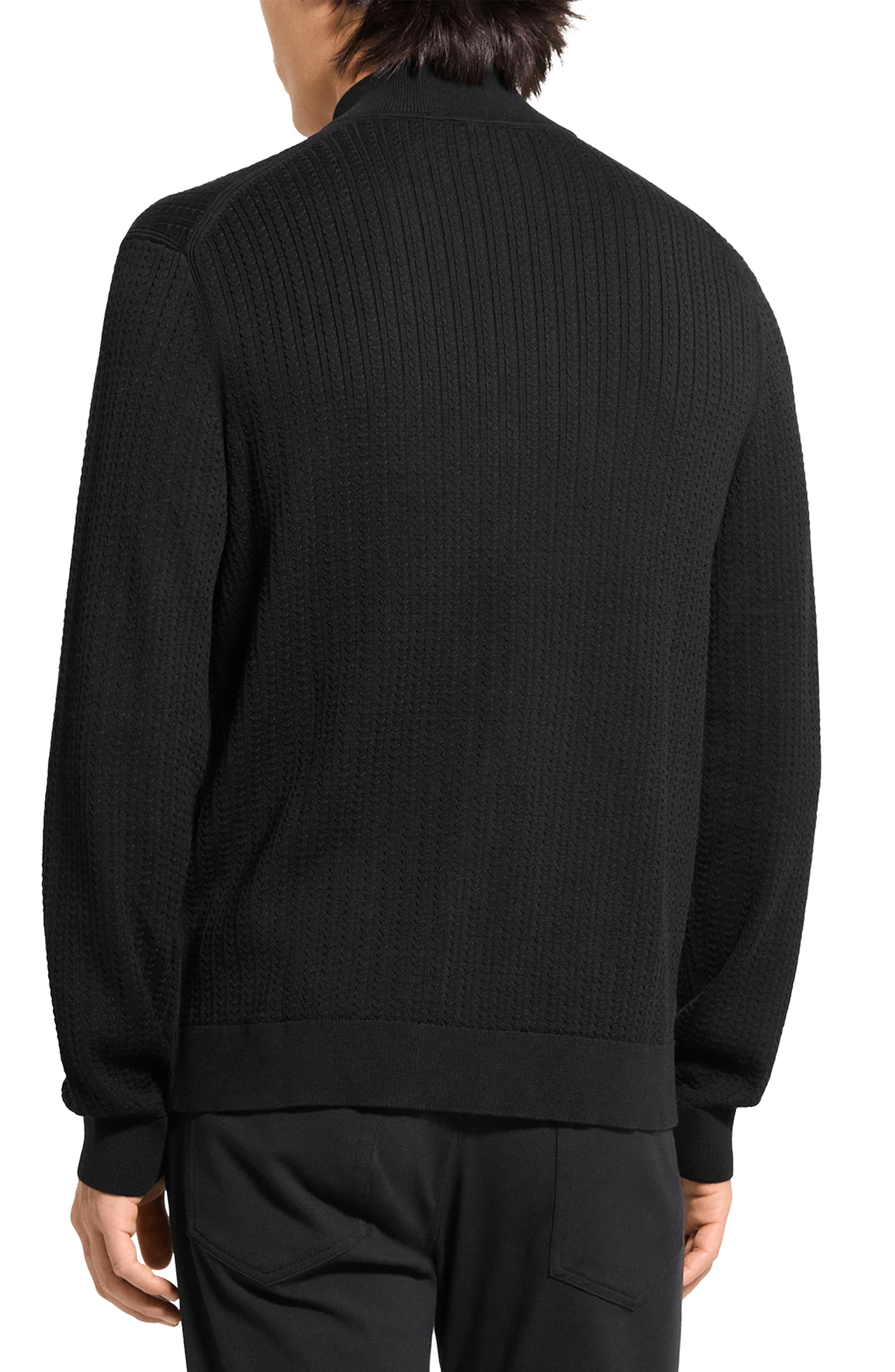 Walton Cabled Cotton Zip Cardigan - image 2