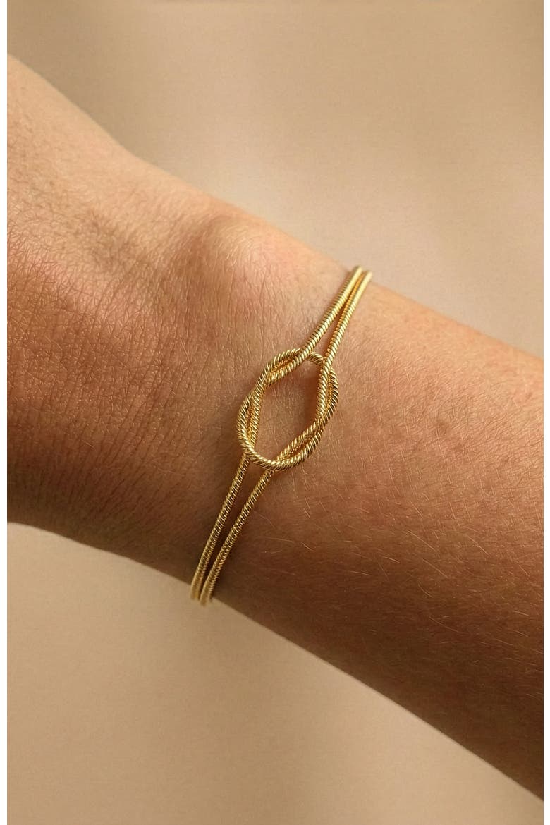 Dainty Knot Bracelet, Alternate, color, Silver
