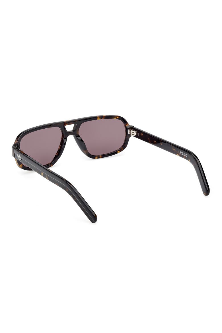 55MM Navigator Sunglasses, Alternate, color, DARK HAVANA / BROWN
