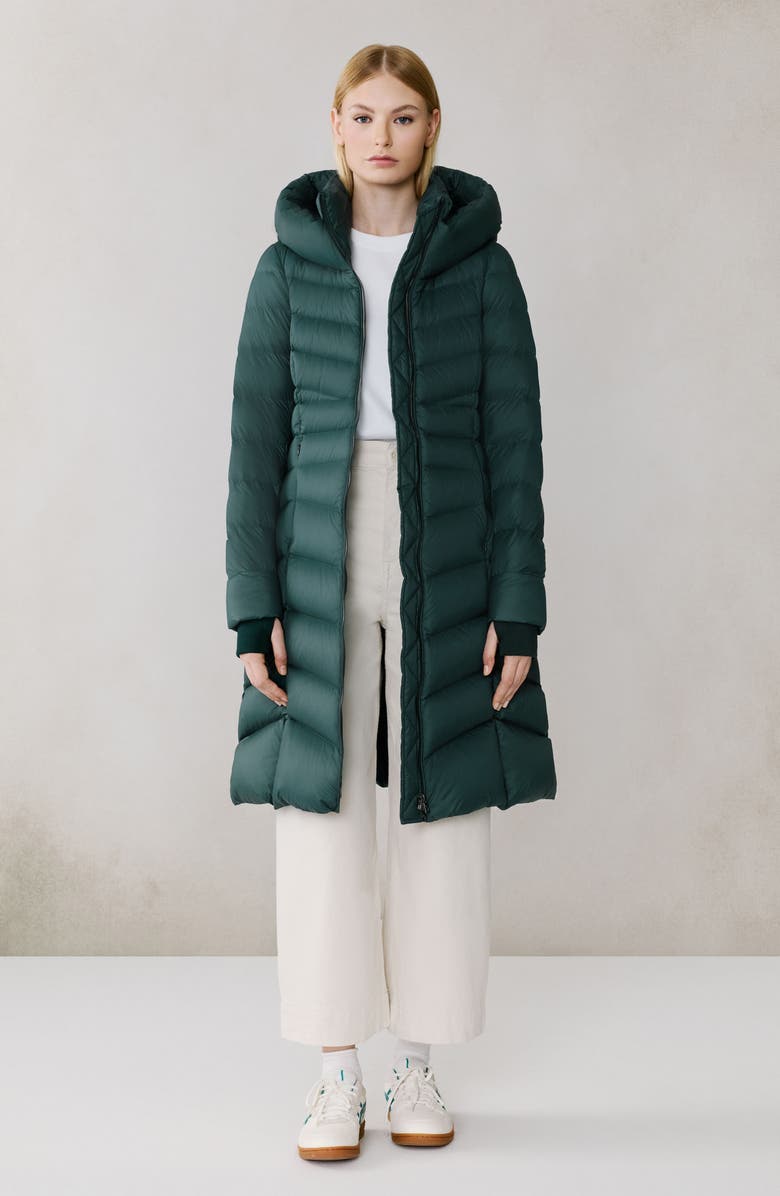 Soia & Kyo Lita Water Repllent 700 Fill Power Down Hooded Puffer Jacket, Alternate, color, Midnight Forest