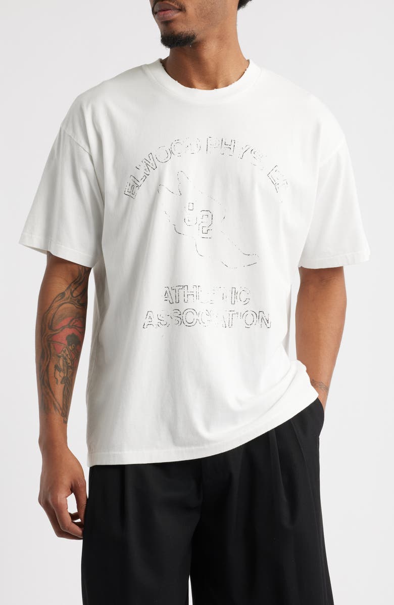 Elwood Athletic Distressed Logo Cotton Graphic T-Shirt, Main, color, 