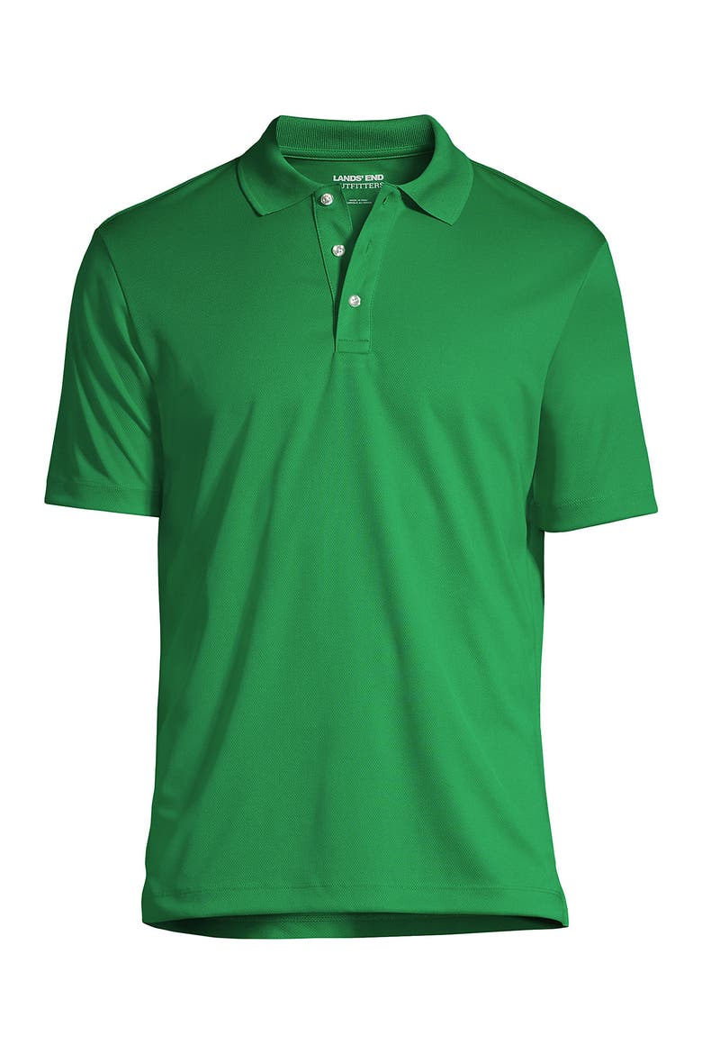 Short Sleeve Solid Active Polo Shirt, Alternate, color, Vibrant Clover