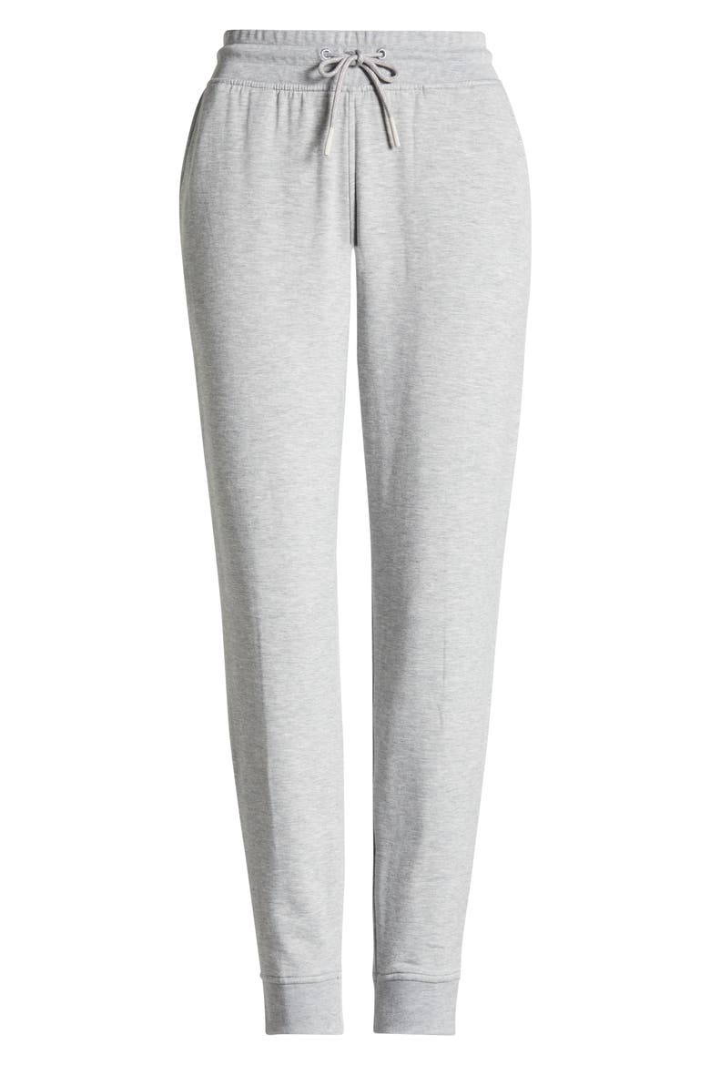 Brushed Fleece Joggers, Alternate, color, LIGHT HEATHER GREY