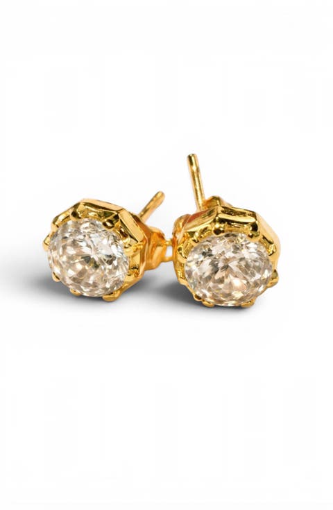 Foundry Georgian Rose Collet Earrings