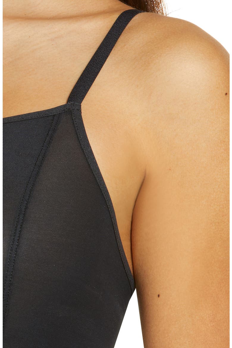 All Mesh Shape Bodysuit, Alternate, color, BLACK