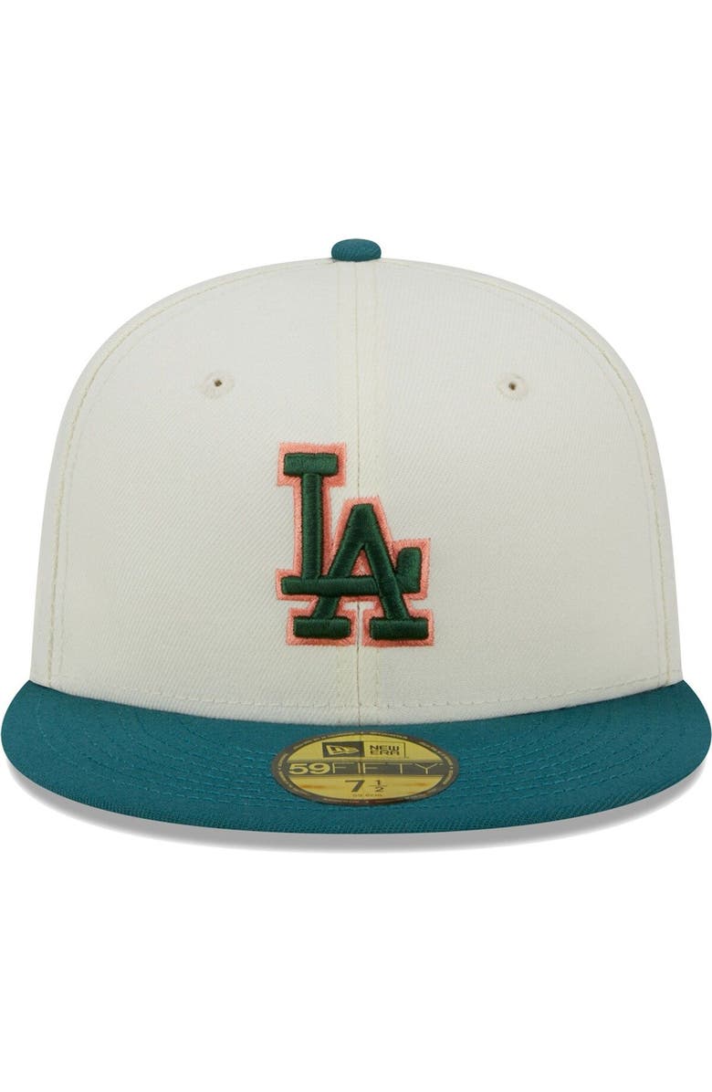 New Era Men's New Era Cream Los Angeles Dodgers Chrome Evergreen 59FIFTY Fitted Hat, Alternate, color, Cream