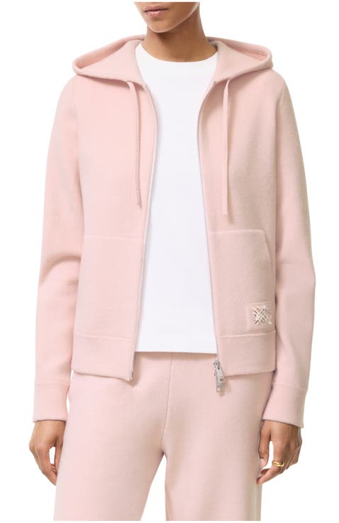 Cashmere Blend Zip Hoodie