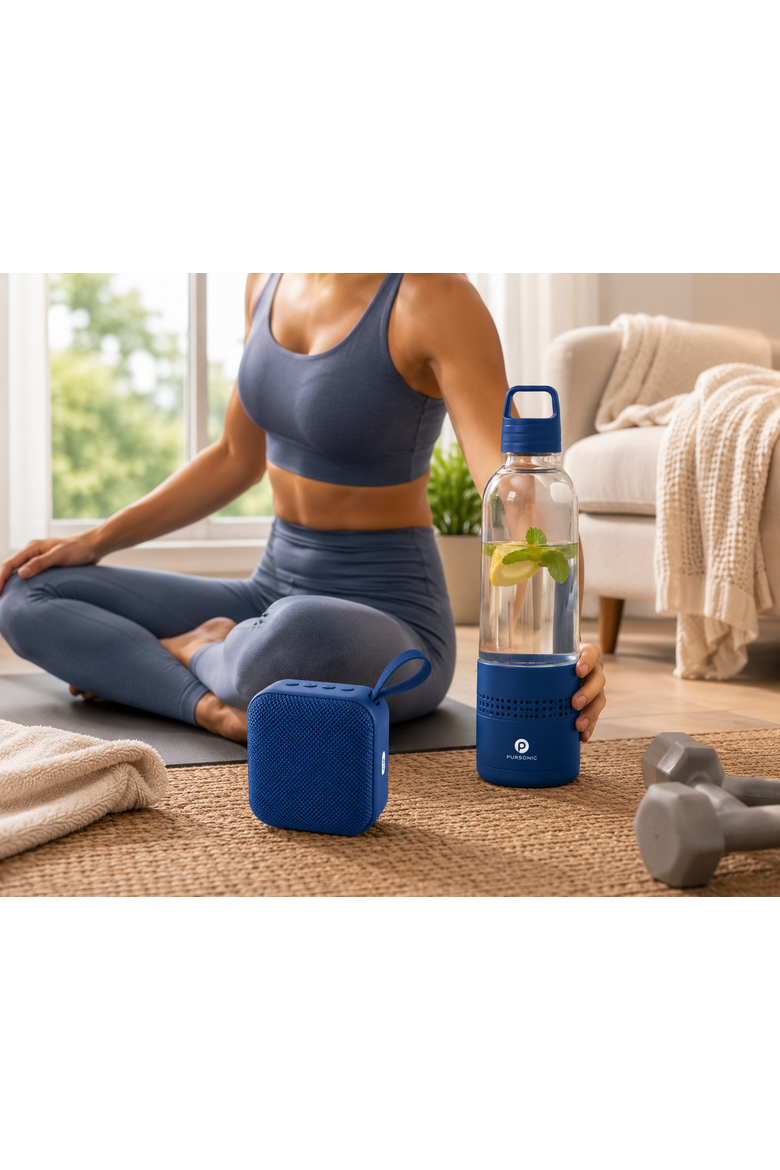 Water Bottle Speaker & Portable Wireless Speaker, Alternate, color, Blue