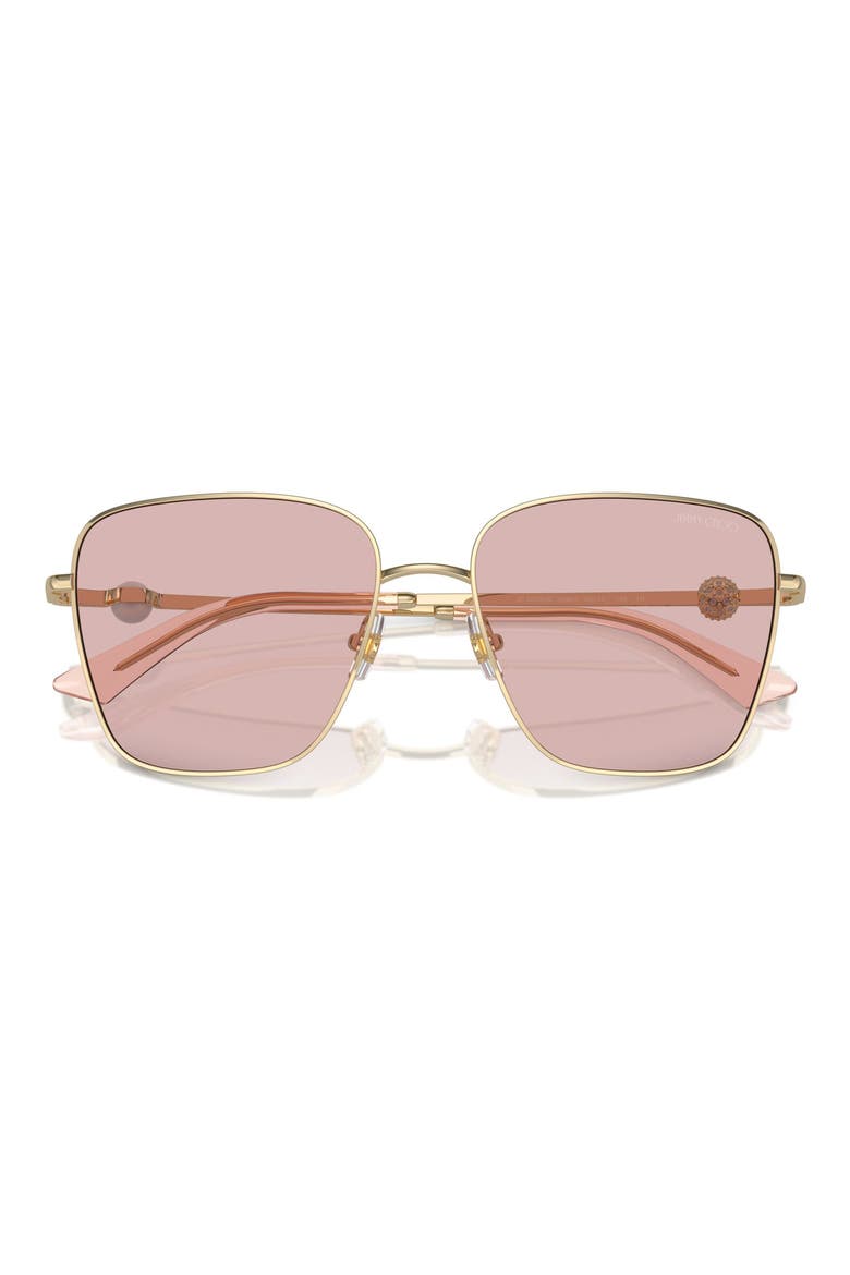 56mm Aviator Sunglasses, Alternate, color, PALE GOLD/PINK