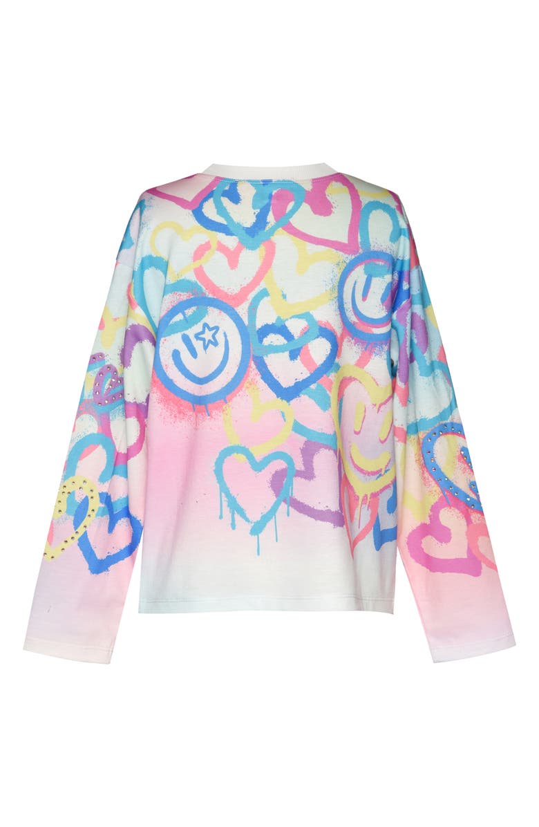Hannah Banana Kids' Icon Sweatshirt, Alternate, color, Pink Multi