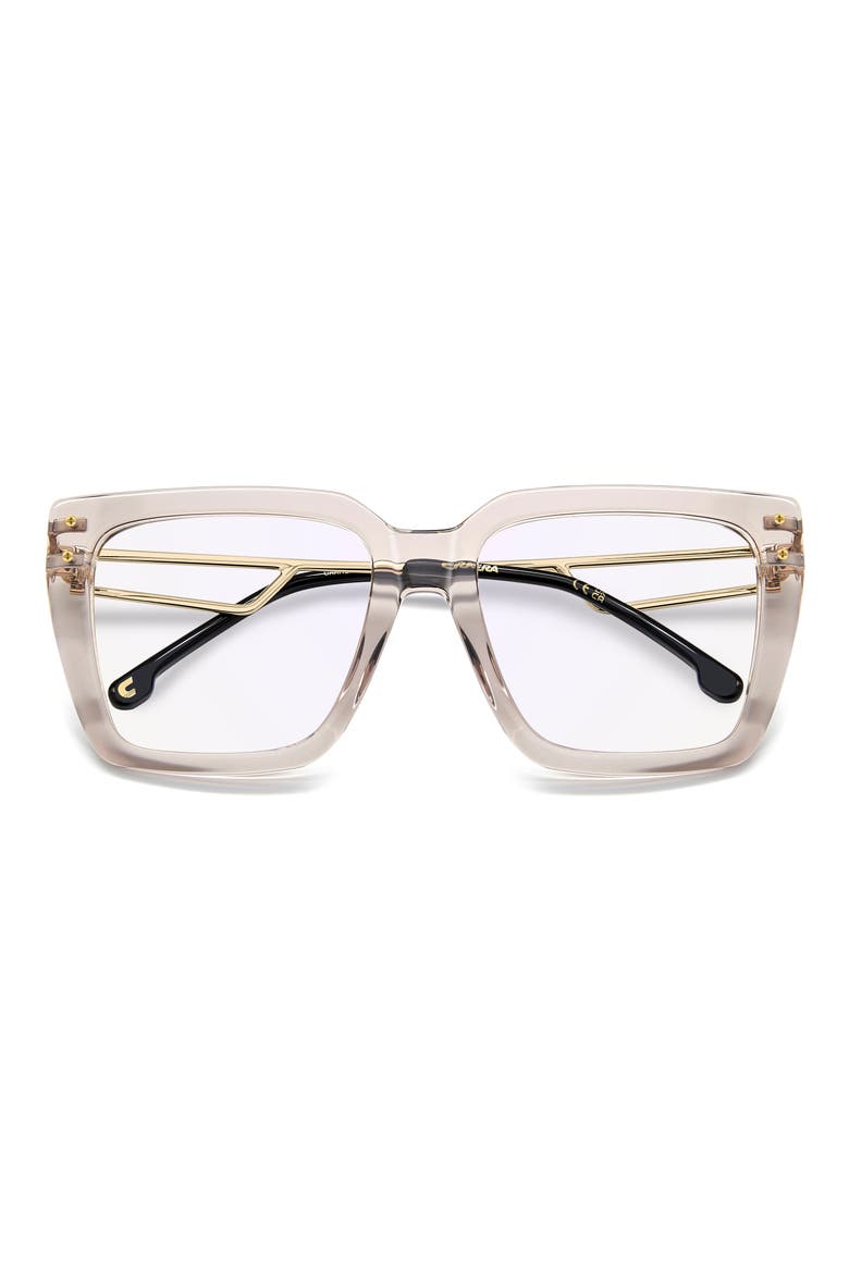 55mm Square Optical Glasses, Alternate, color, BEIGE/ BLUE