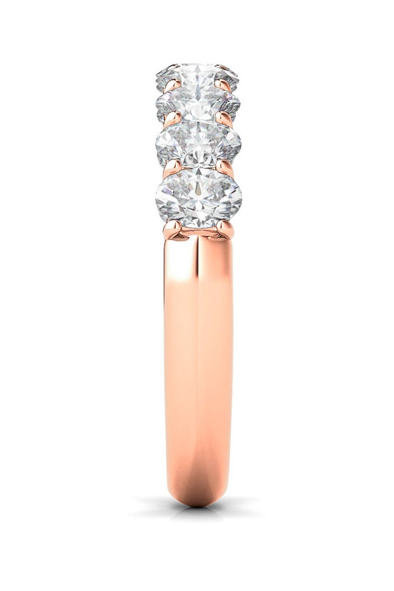 Half Oval Cut Lab Created Diamond 18K Gold Eternity Ring, Alternate, color, ROSE GOLD