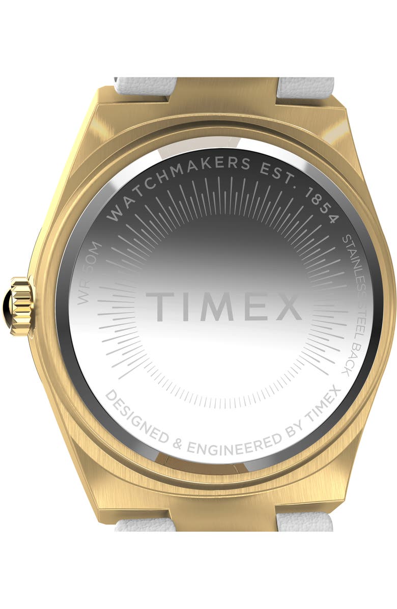 Timex<sup>®</sup> Simone Leather Strap Chronograph Watch, 38mm, Alternate, color,