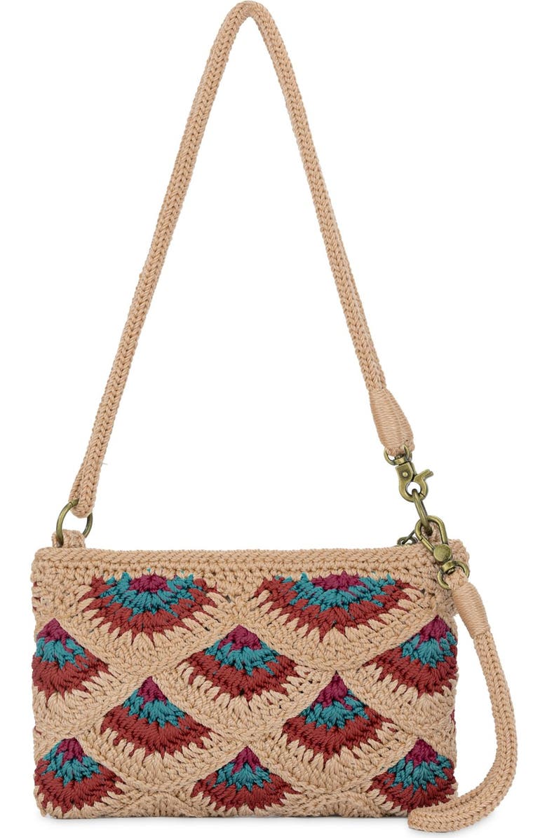 The Sak Vita Hand Crochet Crossbody Wristlet, Alternate, color, Bamboo Mermaid