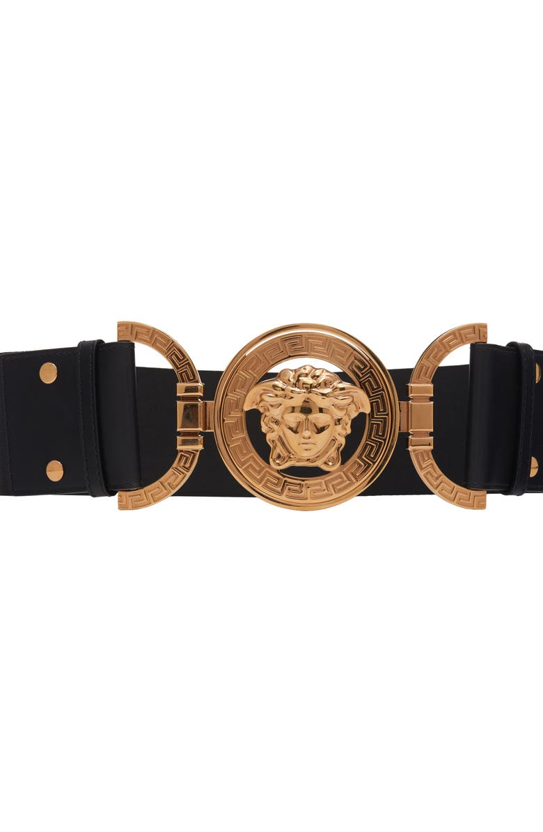 Versace La Medusa Wide Elastic Belt, Alternate, color, 