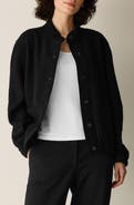 Eileen Fisher Stand Collar Wool Jacket