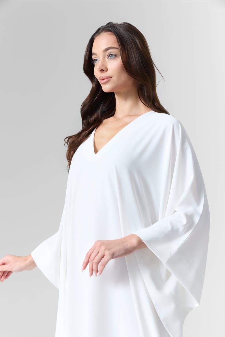 Luna Silk Crepe-Cady Gown, Alternate, color, White