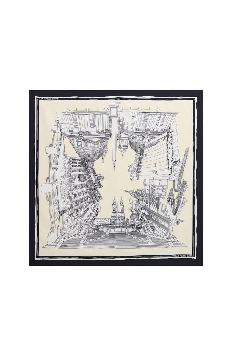 Callas Milano ROMA Rome scarf, Main, color, White