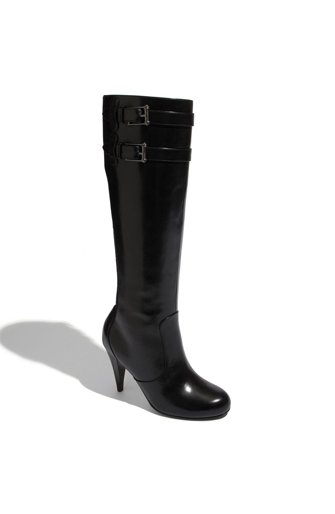'Air Jalisa' Leather Tall Boot, Main, color, BLACK