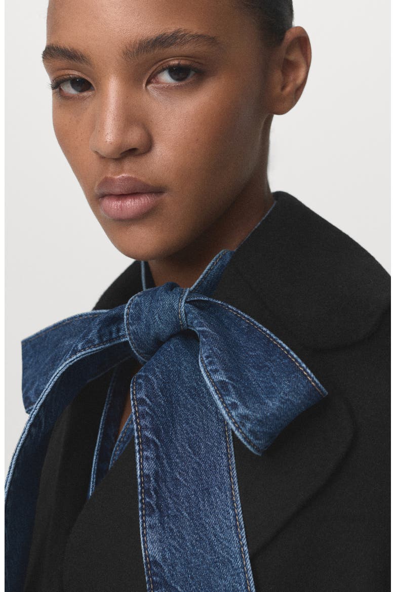 Wool Blend Wrap Coat, Alternate, color, BLACK