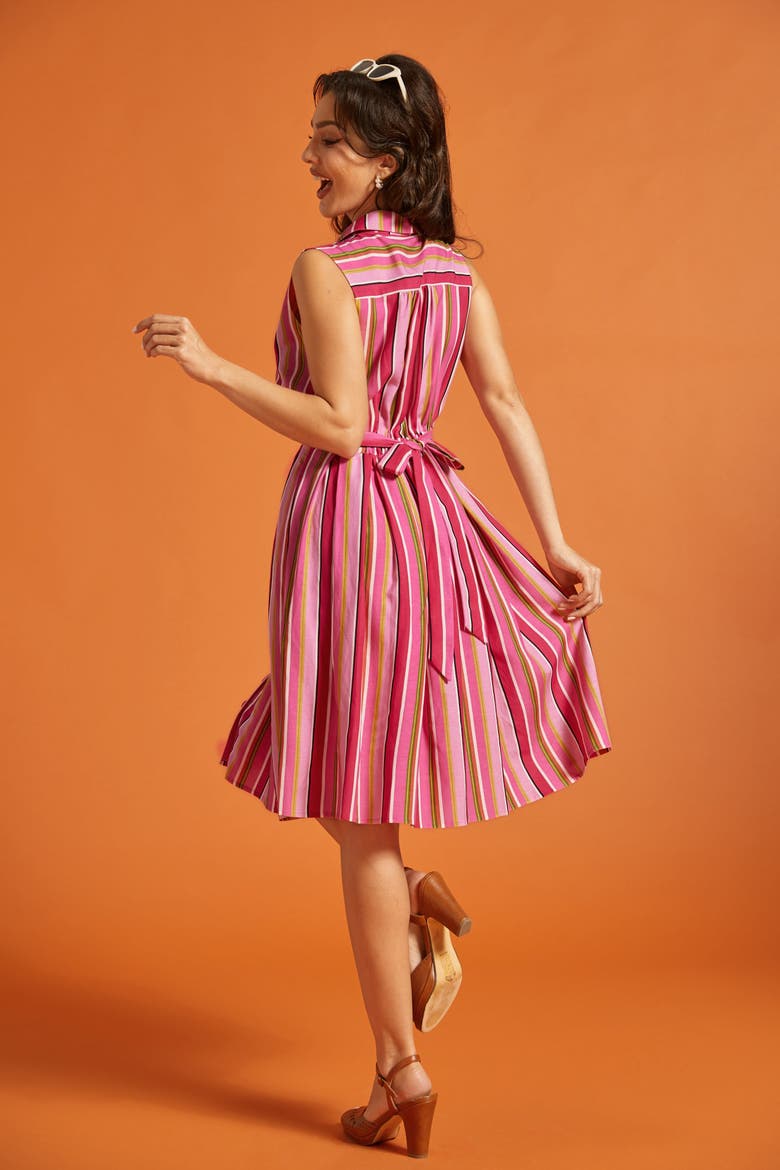 The Carousel Cutie Fit and Flare Dress, Alternate, color, Pink Taffy Stripe